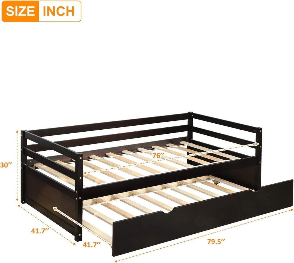 Espresso Wood Daybed Frame Q1732