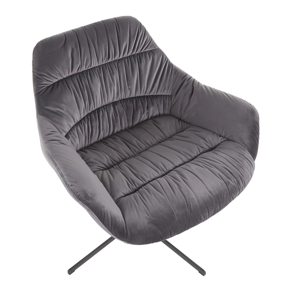 Black/Gray Swivel Lounge Chair X272903