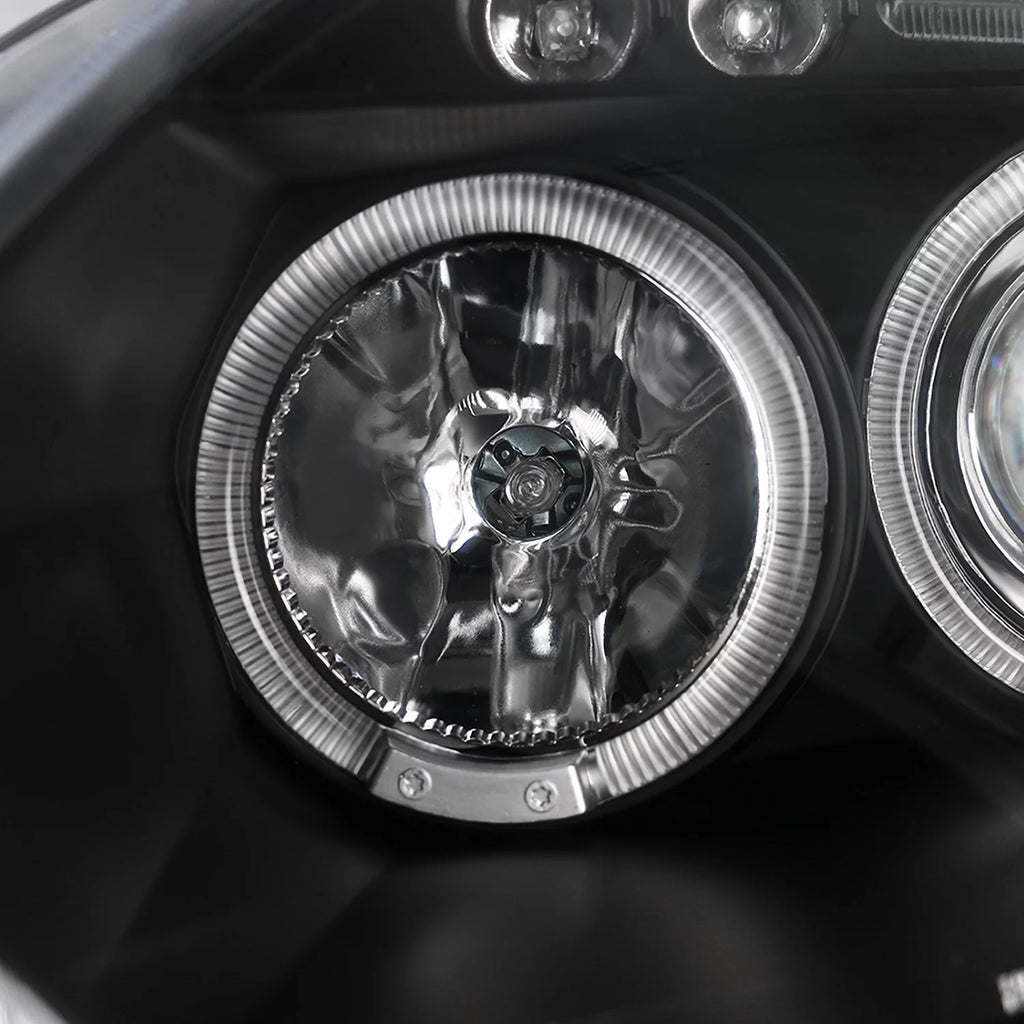 Halo Chrome Projector Headlights LED Fog Lights Left + Right Pair G6032