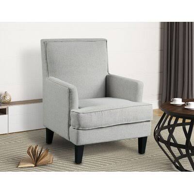 Light Gray Linen Blend Armchair P982
