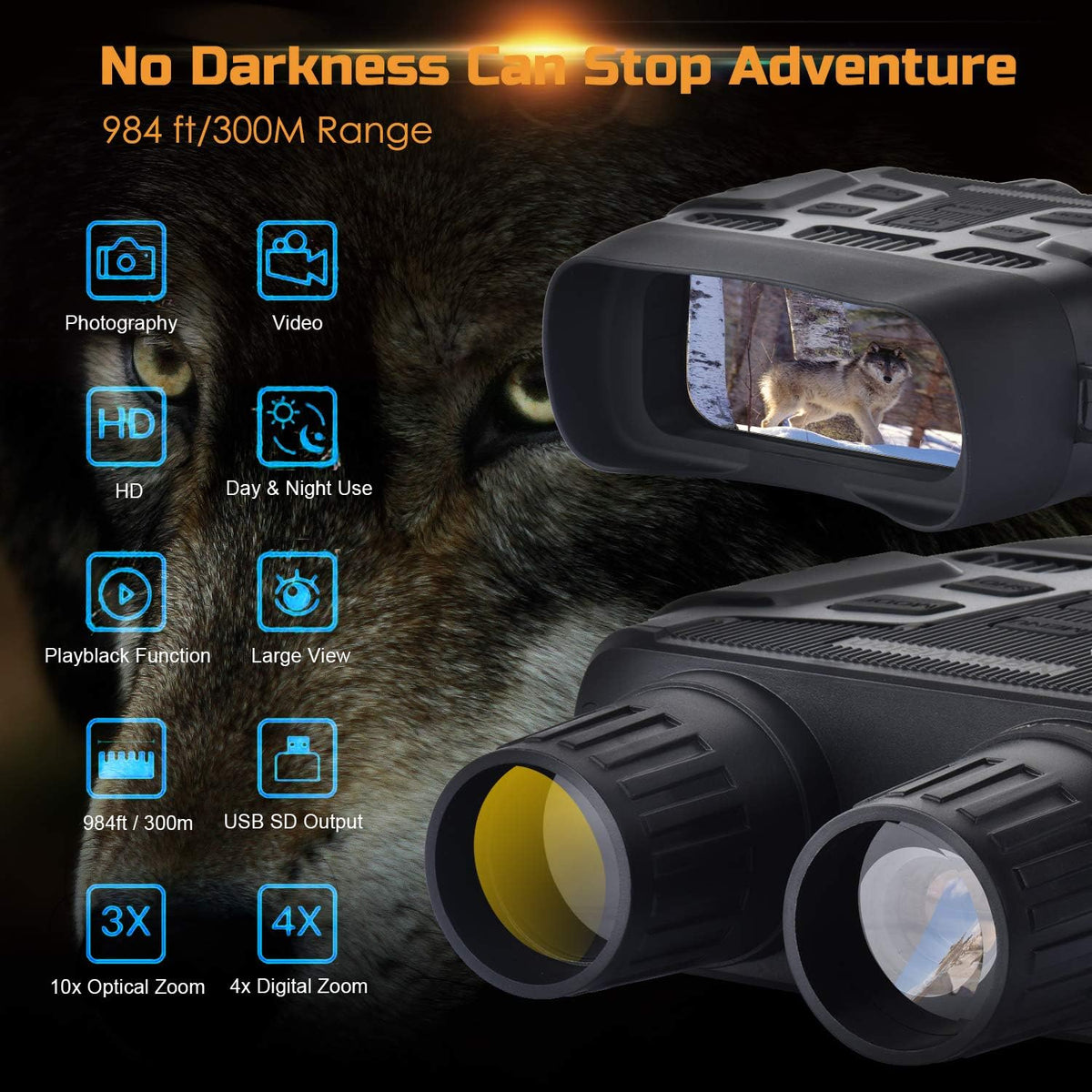 Night Vision Goggles Binoculars with 32GB TF Card P993138