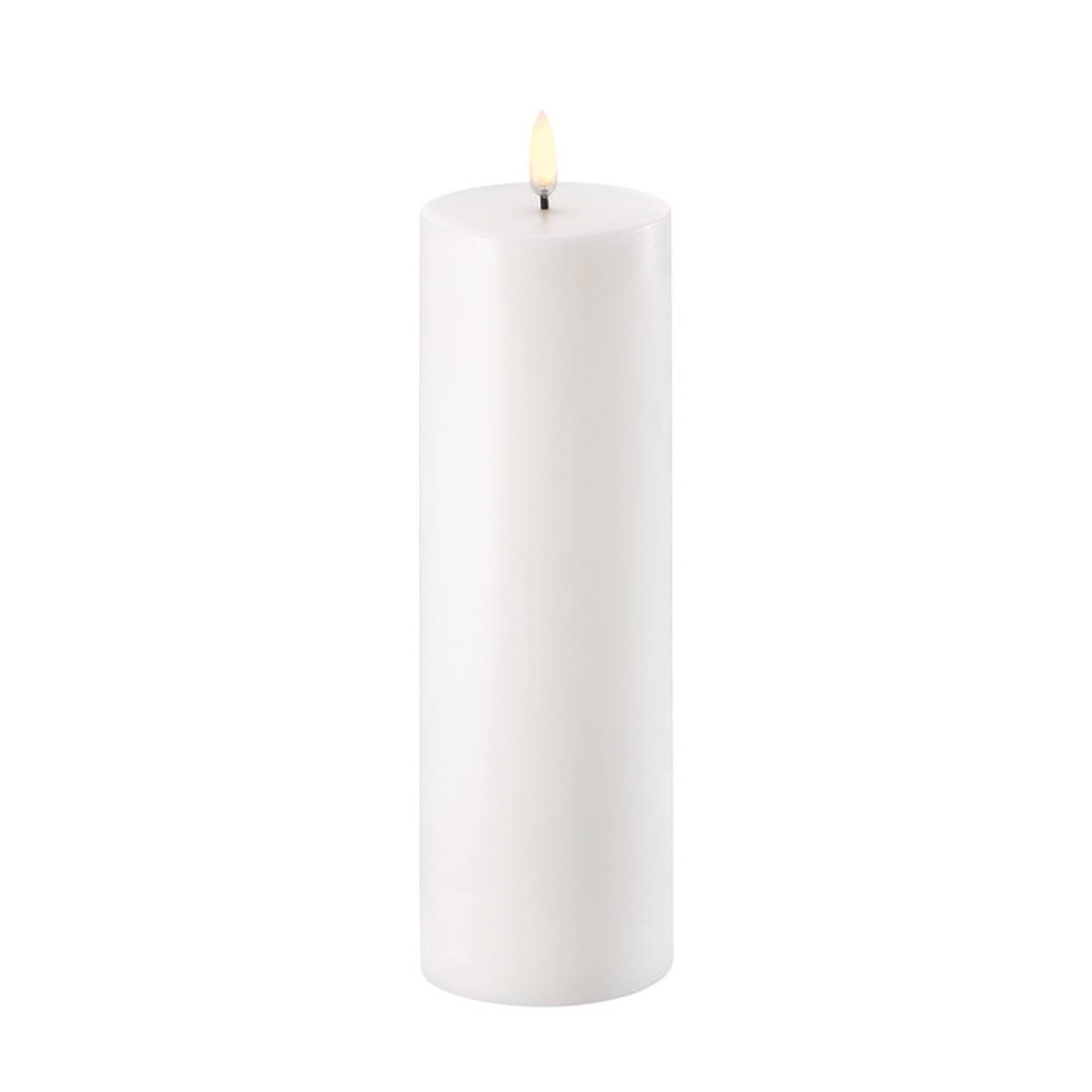 Nordic White LED Pillar Candle C534