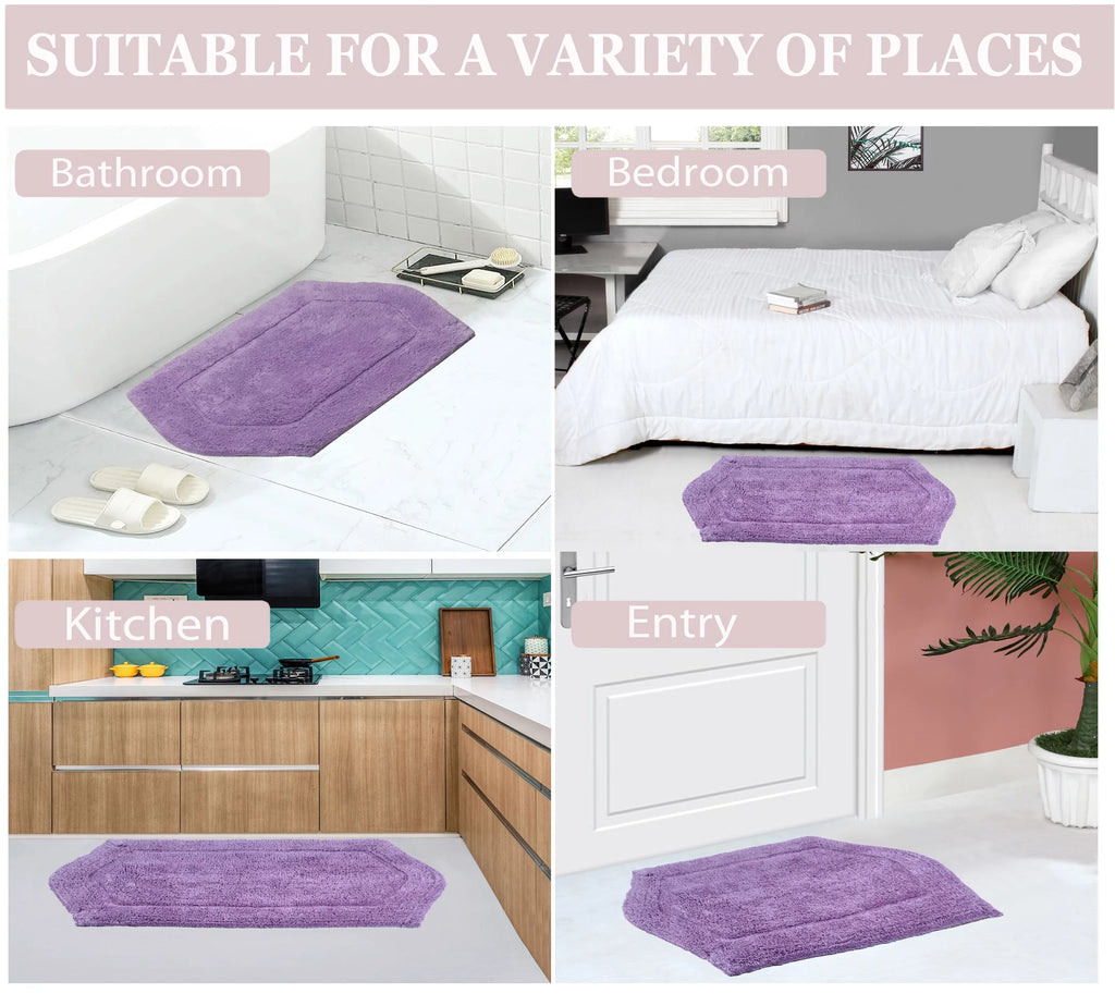 100% Cotton Tufted Non-Slip Bath Rug 2 Piece Set R569548