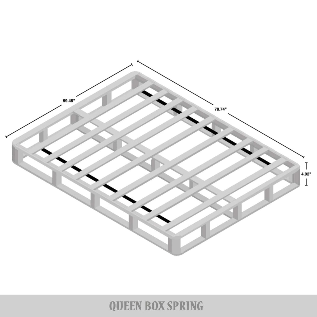 Queen Size Wooden Box Spring M550