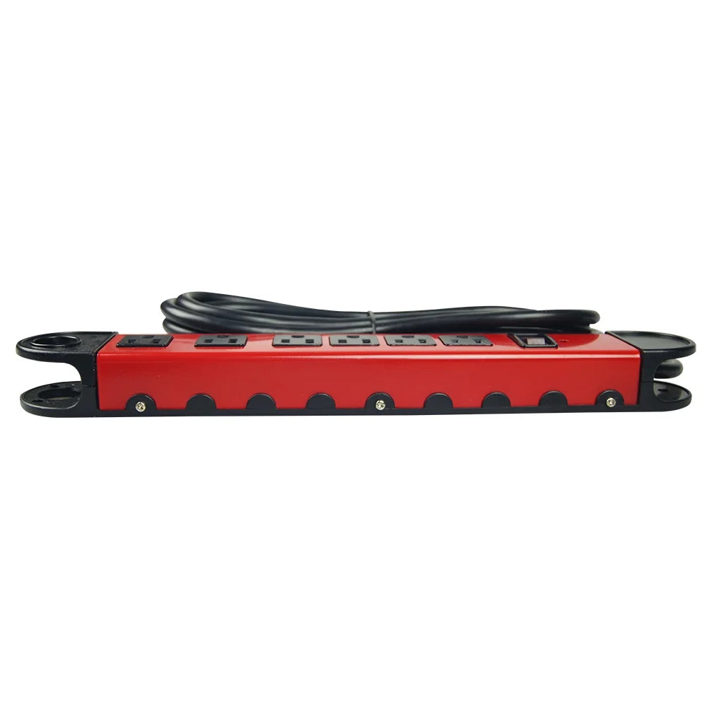 6-Outlet 15ft Cord Metal Surge with 500-Joule Protection X2956