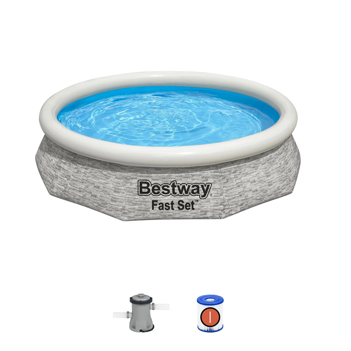 12' x 30 Round Inflatable Swimming Pool Set E370