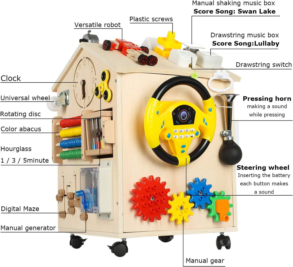 38-IN-1 Busy Board House Toys for Toddlers S2818