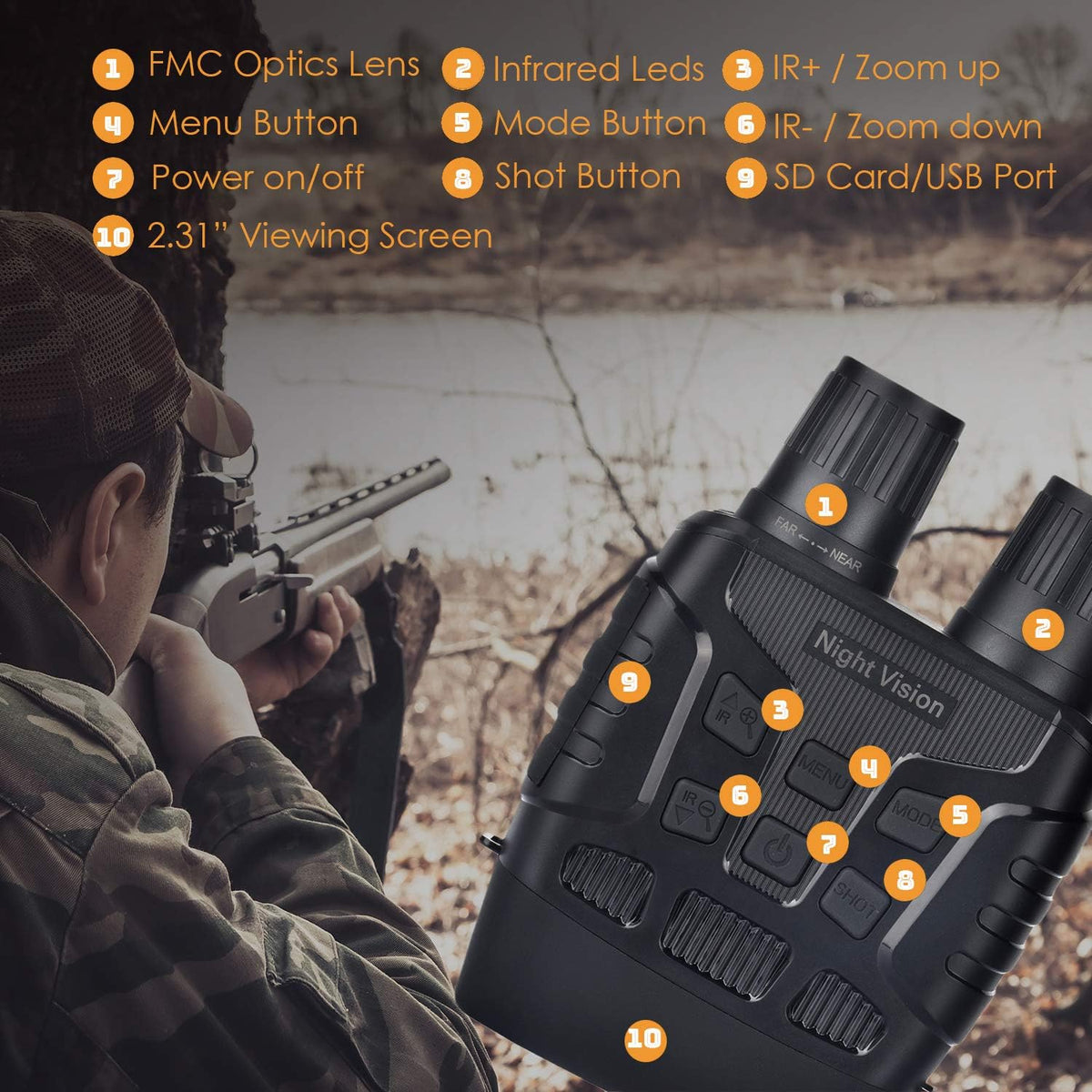 Night Vision Goggles Binoculars with 32GB TF Card P993138