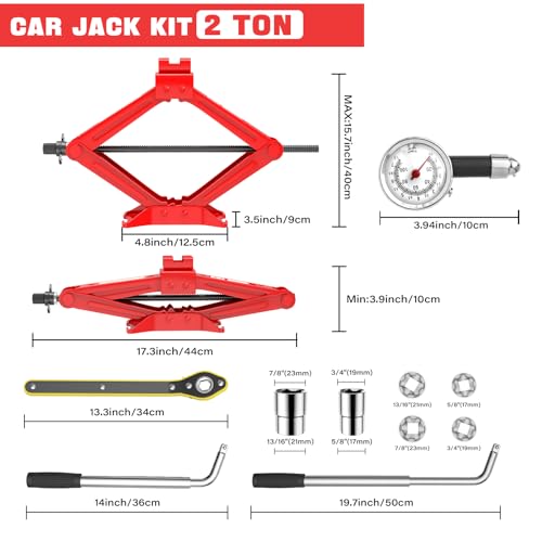 2.5 Ton Universal Scissor Jack with Lug Wrench V672780