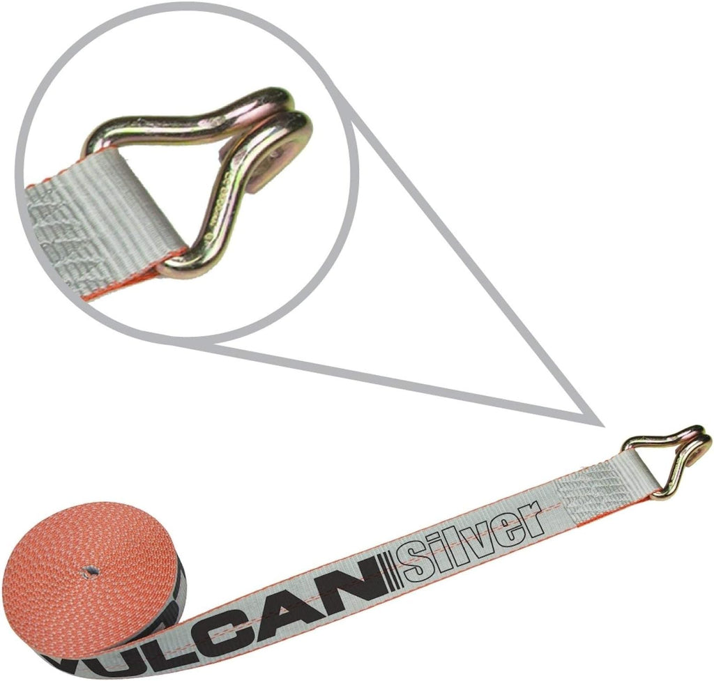 2 Inch x 27 Foot Winch Strap with Wire Hook, 4 Pack J96687