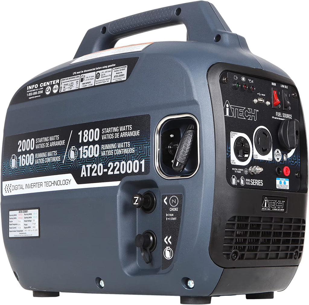 2000 Watt Portable Inverter Generator Dual Fuel V1178