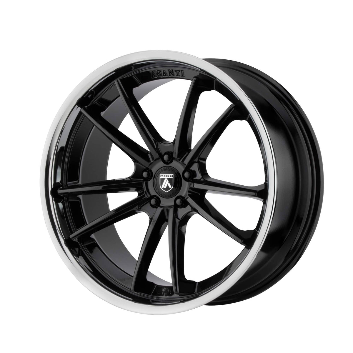 Gloss Black 24x9 Wheel with Chrome Lip K3095