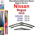 Beam Wiper Blades Set of 3 with Rear Wiper X366577