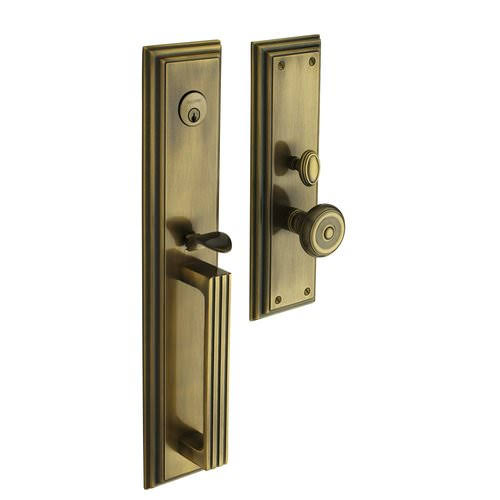 Satin Chrome Double Cylinder Mortise Handleset Trim Set G4724