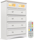 White 6 Drawer Dresser B55468