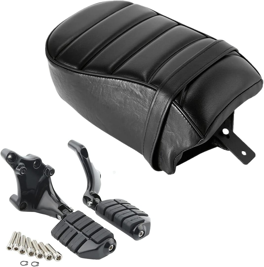 Rear Passenger Pillion Seat FootPegs Mount Kit for Harley Sportster Iron 883 XL883N 2016-2022 Iron 1200 XL1200NS 2018-2022 E64013