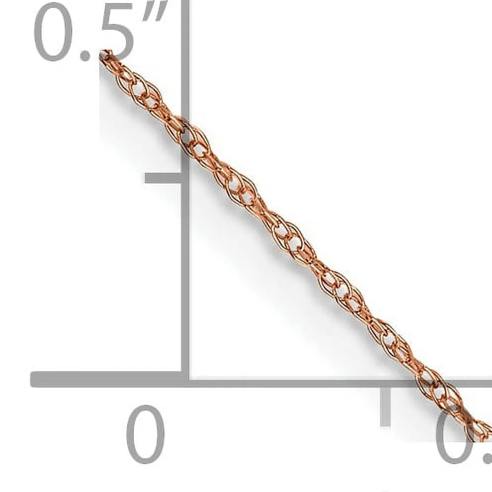 14K Rose Gold Rope Chain Necklace 16 Inches E129625