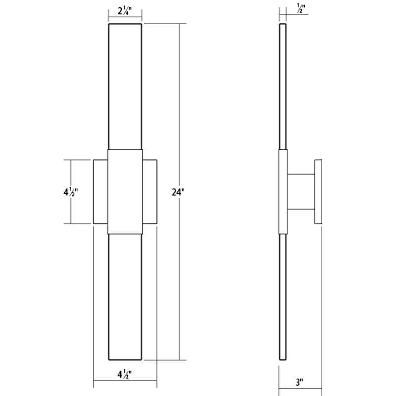 Polished Chrome LED Double Sconce D9831