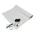 ESD Mat Kit, 30 x 30 x 0.094 Inches, Gray, Includes Wrist Strap and Ground N760