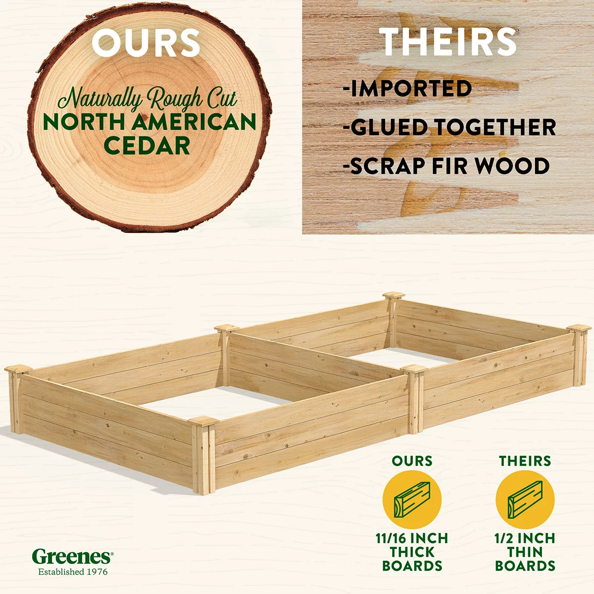 Beige Cedar Raised Garden Kit M39974