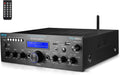 200W Dual Channel Bluetooth Power Amplifier Receiver with USB, SD, AUX, MIC, Radio, LCD U809