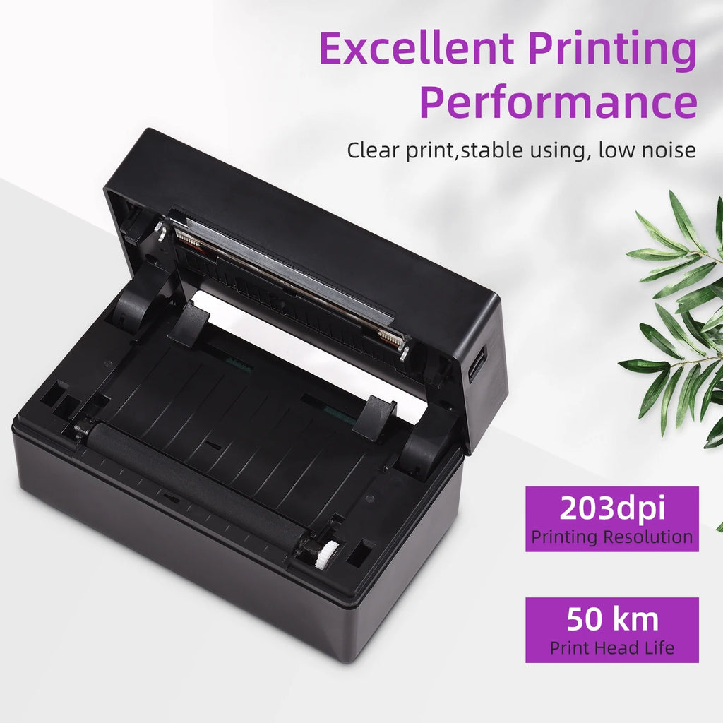 Desktop Thermal Label Printer 4x6 Wireless BT USB 180mm/s J1316