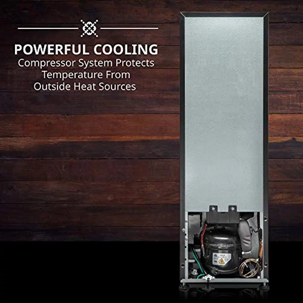 12 Bottle Compressor Wine Cooler Refrigerator with Lock, Black F380