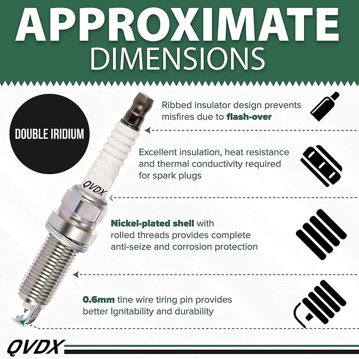 Iridium Spark Plugs and Ignition Coil Pack of 6 E315