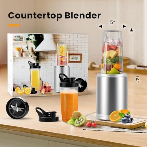 1300W Portable Smoothie Blender with 2 27Oz To-Go Cups V8062