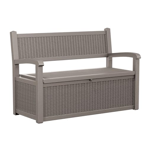 75 Gallon Black Storage Bench Deck Box H42392