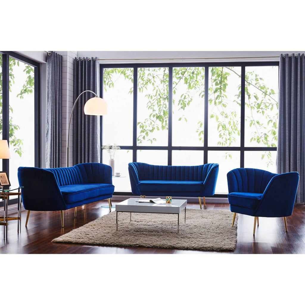 Cream Velvet Loveseat E179