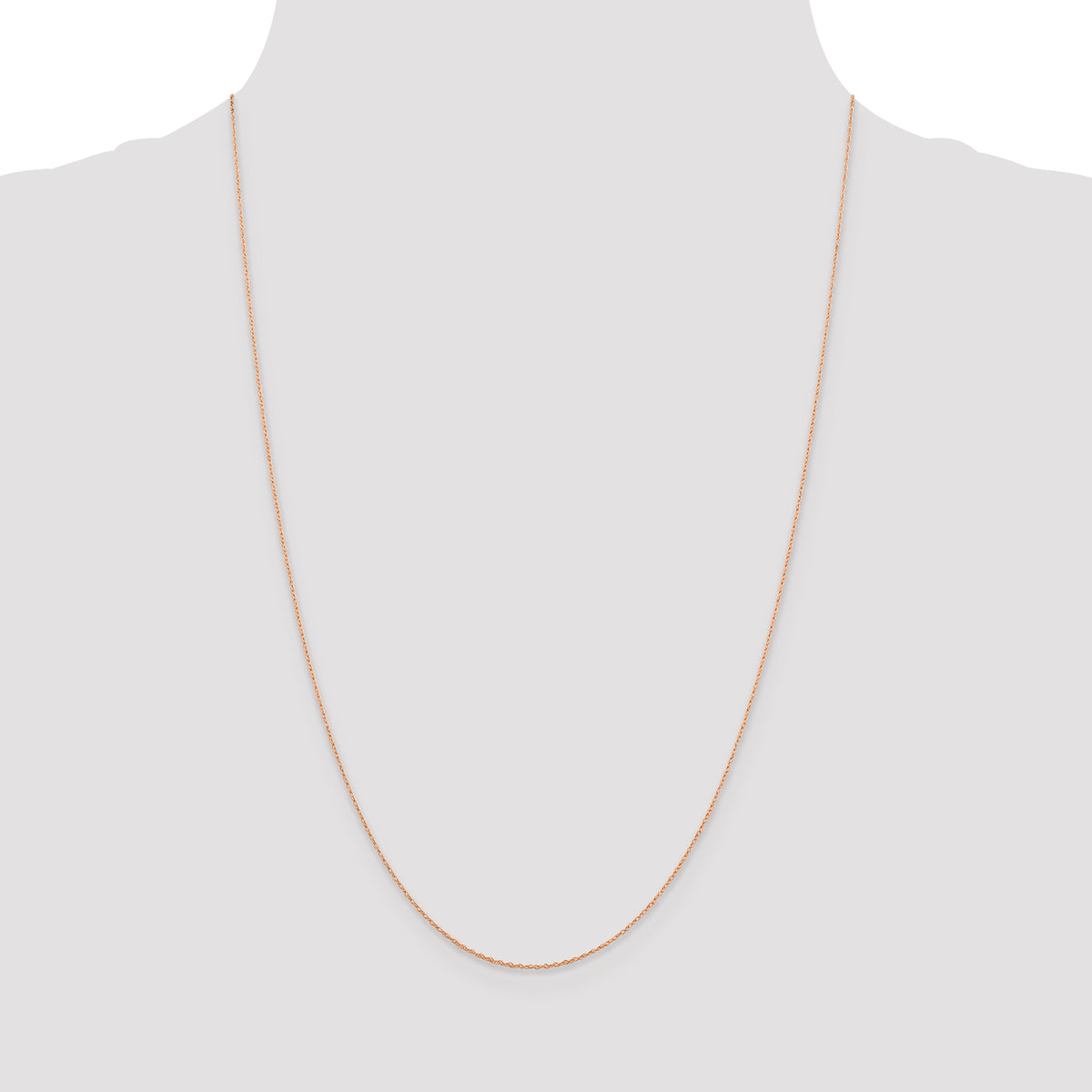 14K Rose Gold Rope Chain Necklace 16 Inches E129625