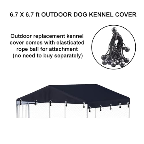 10' x 10' Black Waterproof Oxford Cloth Dog Kennel Cover J602