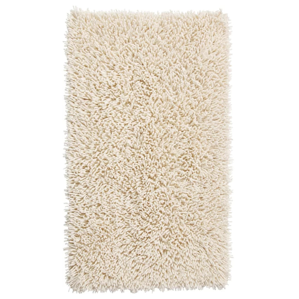 Ivory 2 Piece Chenille Bath Rug Set L44936