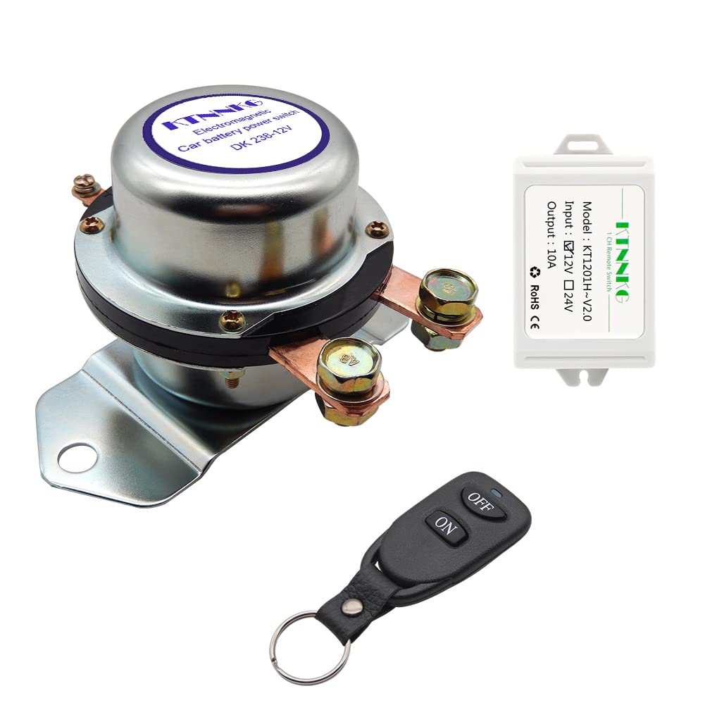 Remote Battery Disconnect Switch for Car, DC12V, 180A, Pack of 2 H312
