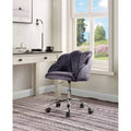 Dark Gray Velvet Office Chair Q40033