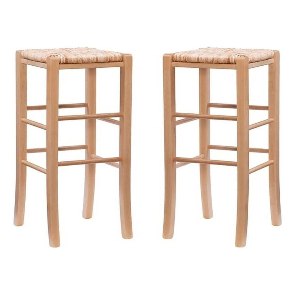 29.15" Traditional Wood Backless Bar Stool N91788