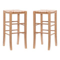 29.15" Traditional Wood Backless Bar Stool N91788