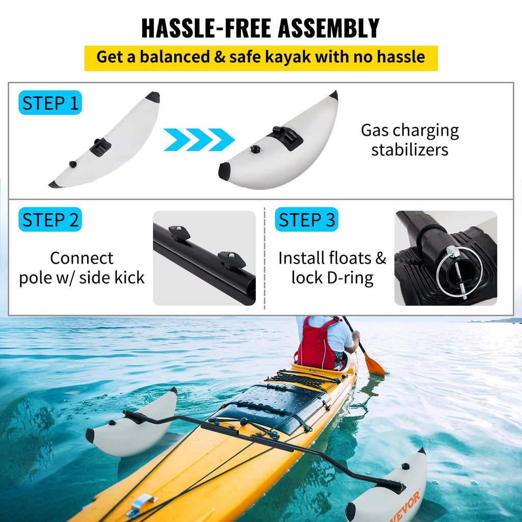 PVC Inflatable Kayak Outrigger Stabilizer, 2 pcs X97581