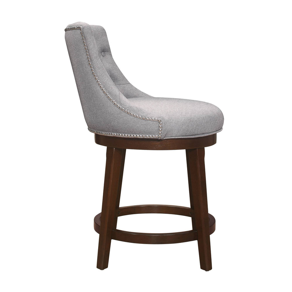 Gray Fabric Swivel Counter Height Stool G911