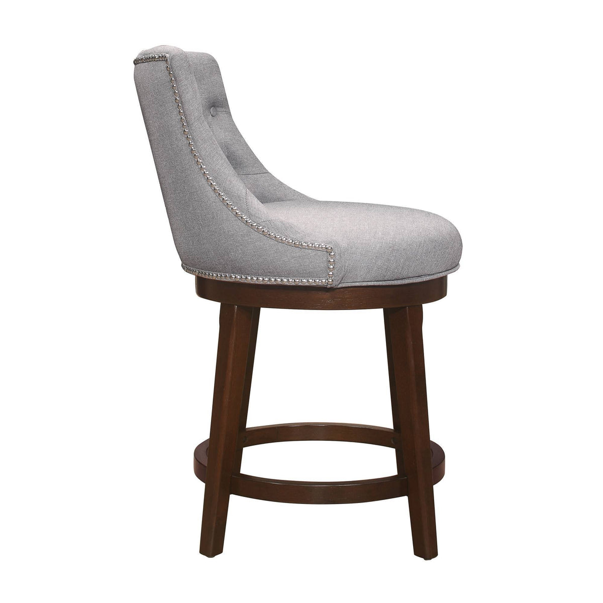 Gray Fabric Swivel Counter Height Stool G911