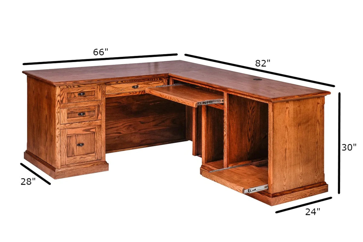 Executive Desk and Return F92161