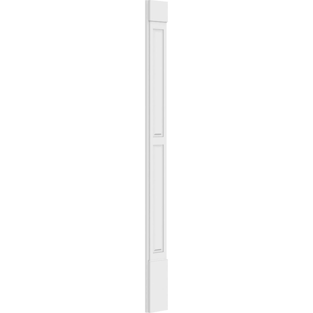 Two Equal Raised Panel PVC Pilaster with Standard Capital and Base (Pair) V39465