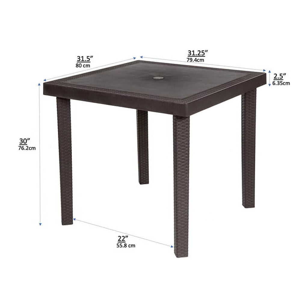 Contemporary Resin Outdoor Dining Table O9244