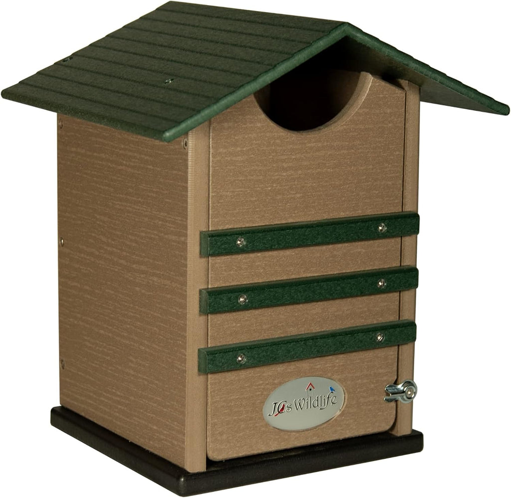Cardinal Red and Gray Poly Screech Owl Nesting Box Q73456