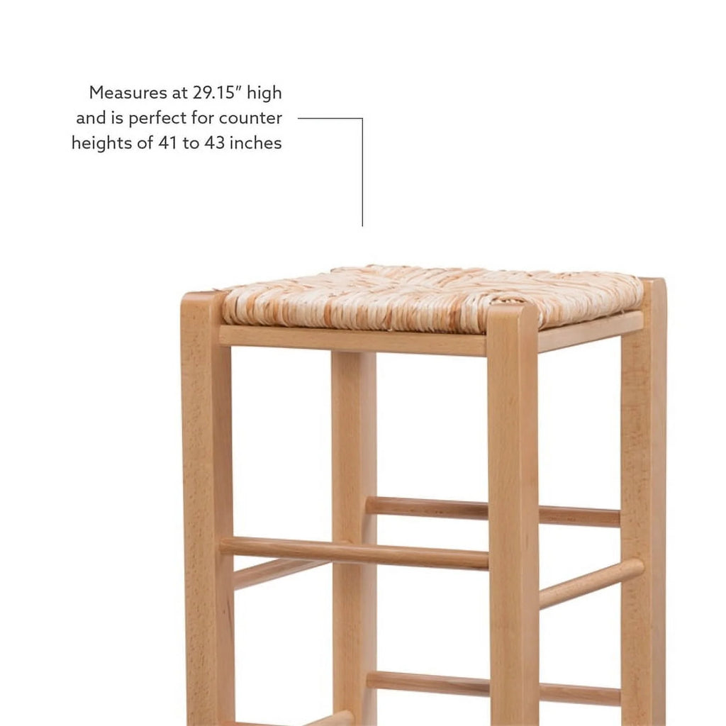 29.15" Traditional Wood Backless Bar Stool N91788
