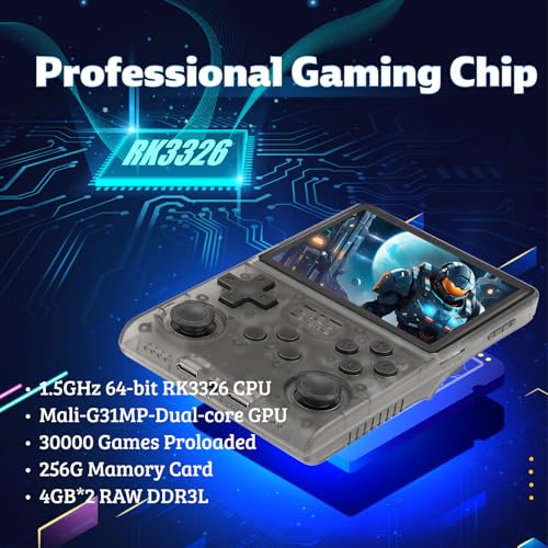 Handheld Game Console 30000 in 1 Games 3.5-Inch IPS Screen 256GB W646
