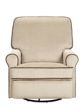 Tan Fabric Swivel Glider Recliner V3752