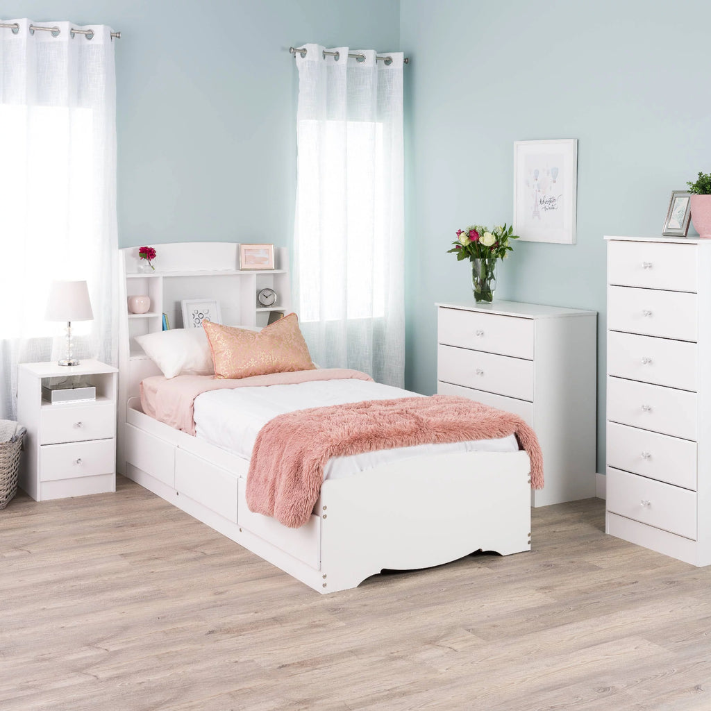 White 6 Drawer Wooden Dresser R28191