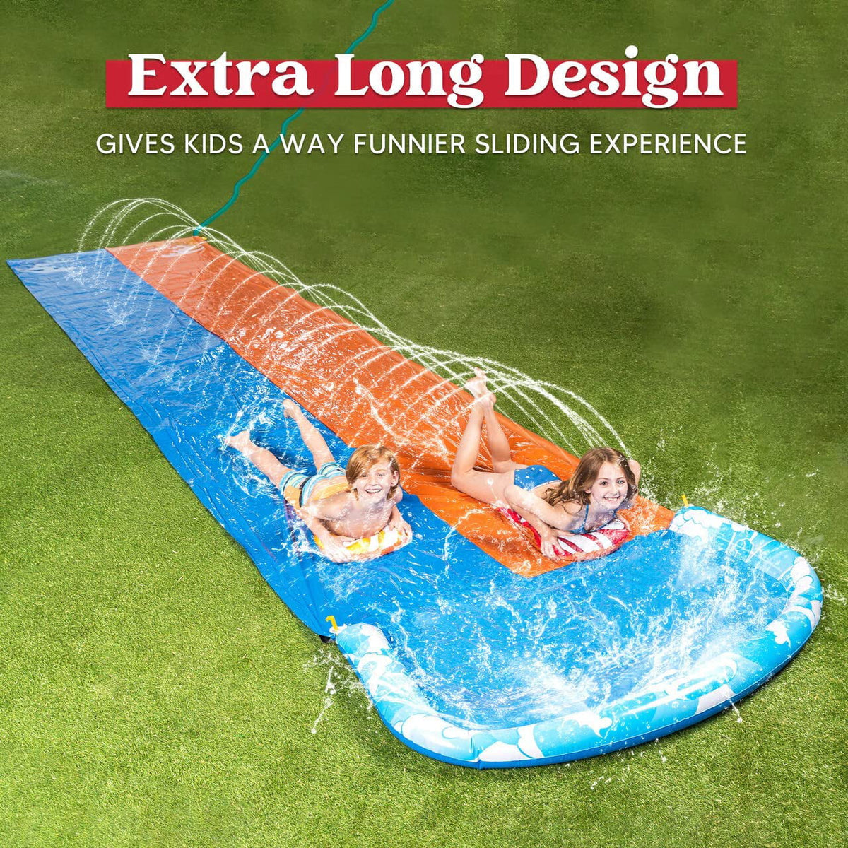 22.5ft Water Slide and 2 Bodyboards with Sprinkler O852623